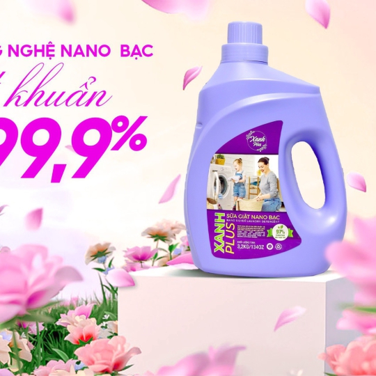 Sữa giặt nano bạc Xanh Plus 1 thùng 4 can 3,2 Lít